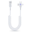 ENKAY Hat-Prince 3 in 1 6A USB to 8 Pin+Type-C+Micro USB Supper Fast Charge Spring Cable, Length: 1.8m(White) - Multifunction Cable by ENKAY | Online Shopping South Africa | PMC TechLife | Buy Now Pay Later Mobicred