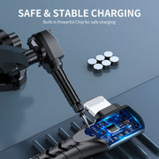 ENKAY Hat-Prince PD 20W Type-C to 8 Pin Dual Elbow Fast Charging Data Cable, Length:1m(Black)