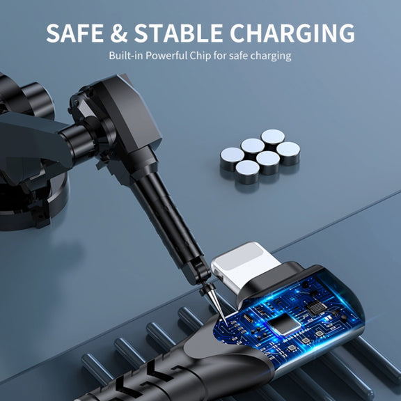 ENKAY Hat-Prince PD 20W Type-C to 8 Pin Dual Elbow Fast Charging Data Cable, Length:1m(Black)