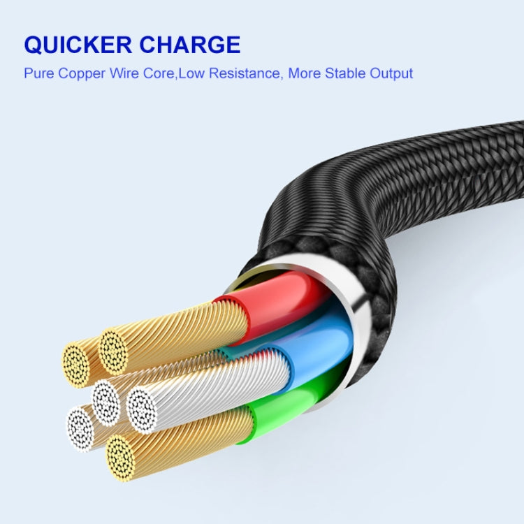 ENKAY Hat-Prince PD 20W Type-C to 8 Pin Dual Elbow Fast Charging Data Cable, Length:2m(Silver)