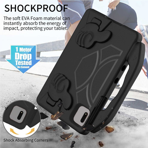 For  Lenovo Tab M11 /Xiaoxin Pad 11 2024 Thumb Bracket EVA Shockproof Tablet Case(Black)
