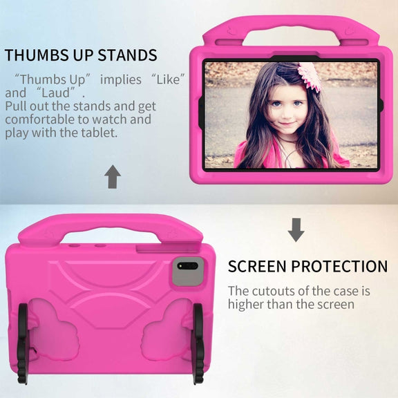 For  Lenovo Tab M11 /Xiaoxin Pad 11 2024 Thumb Bracket EVA Shockproof Tablet Case(Red)