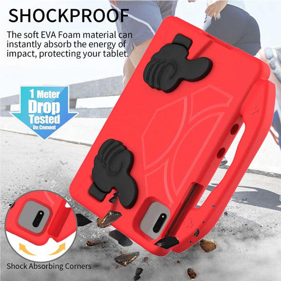 For  Lenovo Tab M11 /Xiaoxin Pad 11 2024 Thumb Bracket EVA Shockproof Tablet Case(RoseRed)