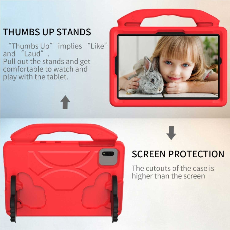 For  Lenovo Tab M11 /Xiaoxin Pad 11 2024 Thumb Bracket EVA Shockproof Tablet Case(RoseRed)