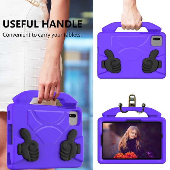 For  Lenovo Tab M11 /Xiaoxin Pad 11 2024 Thumb Bracket EVA Shockproof Tablet Case(Purple)