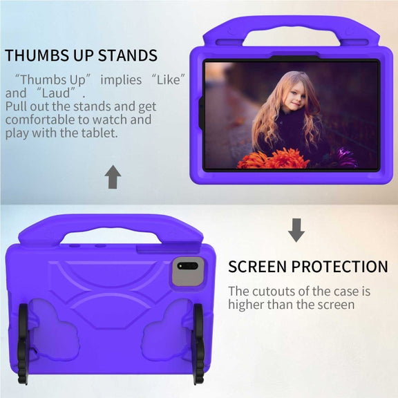 For  Lenovo Tab M11 /Xiaoxin Pad 11 2024 Thumb Bracket EVA Shockproof Tablet Case(Purple)