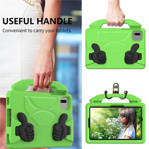 For  Lenovo Tab M11 /Xiaoxin Pad 11 2024 Thumb Bracket EVA Shockproof Tablet Case(Green)