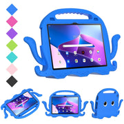 For Lenovo Tab M10 3rd Gen 10.1 TB-328 Octopus Style EVA Hybrid PC Shockproof Tablet Case with Strap(Blue)