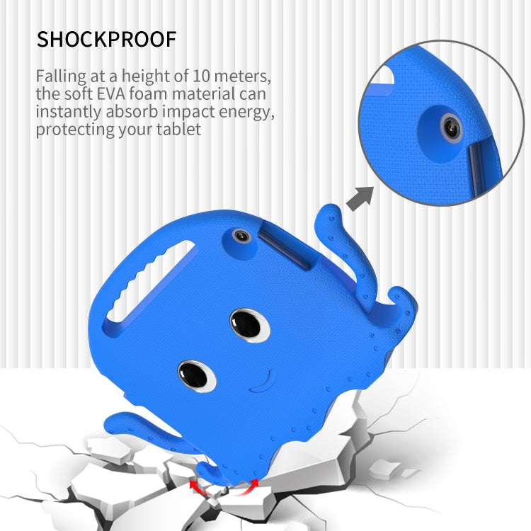 For Lenovo Tab M10 3rd Gen 10.1 TB-328 Octopus Style EVA Hybrid PC Shockproof Tablet Case with Strap(Blue)