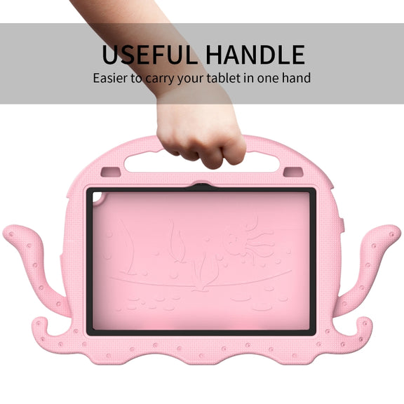 For Lenovo Tab M10 3rd Gen 10.1 TB-328 Octopus Style EVA Hybrid PC Shockproof Tablet Case with Strap(Pink)