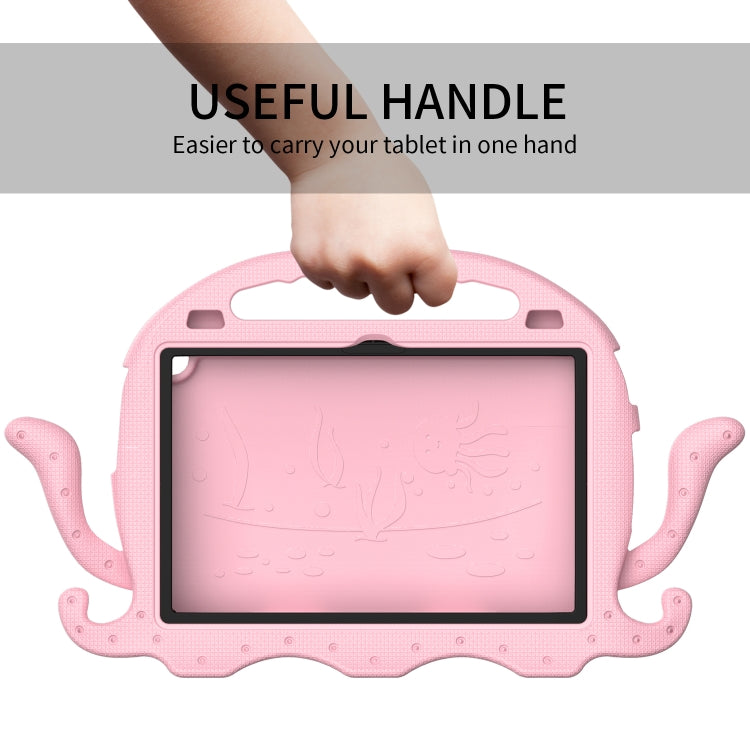 For Lenovo Tab M10 3rd Gen 10.1 TB-328 Octopus Style EVA Hybrid PC Shockproof Tablet Case with Strap(Pink)