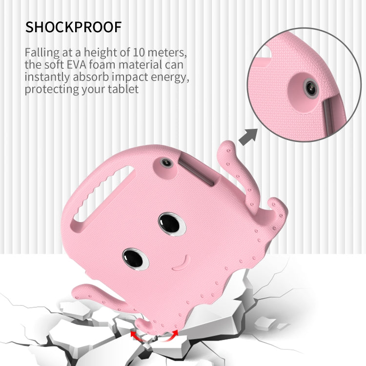 For Lenovo Tab M10 3rd Gen 10.1 TB-328 Octopus Style EVA Hybrid PC Shockproof Tablet Case with Strap(Pink)