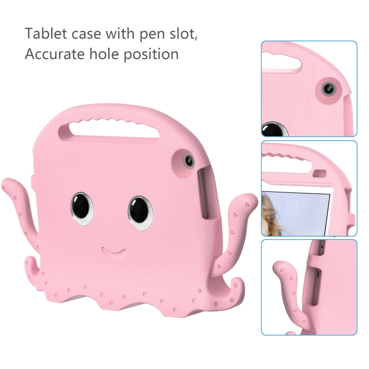 For Lenovo Tab M10 3rd Gen 10.1 TB-328 Octopus Style EVA Hybrid PC Shockproof Tablet Case with Strap(Pink)