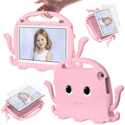 For Lenovo Tab M10 3rd Gen 10.1 TB-328 Octopus Style EVA Hybrid PC Shockproof Tablet Case with Strap(Pink)
