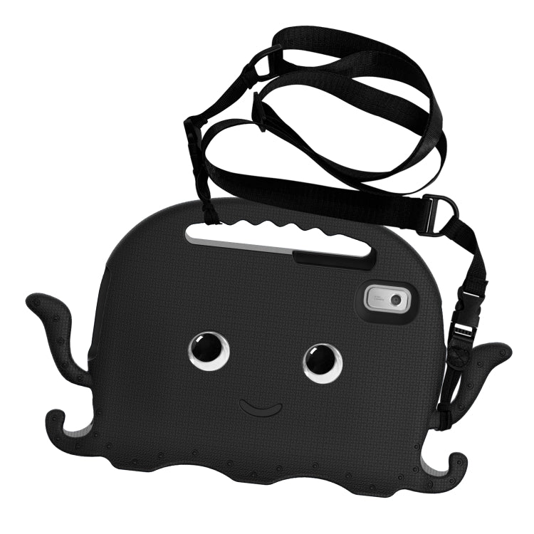 For Lenovo Tab M9 2023 Octopus Style EVA Hybrid PC Shockproof Tablet Case with Strap(Black)