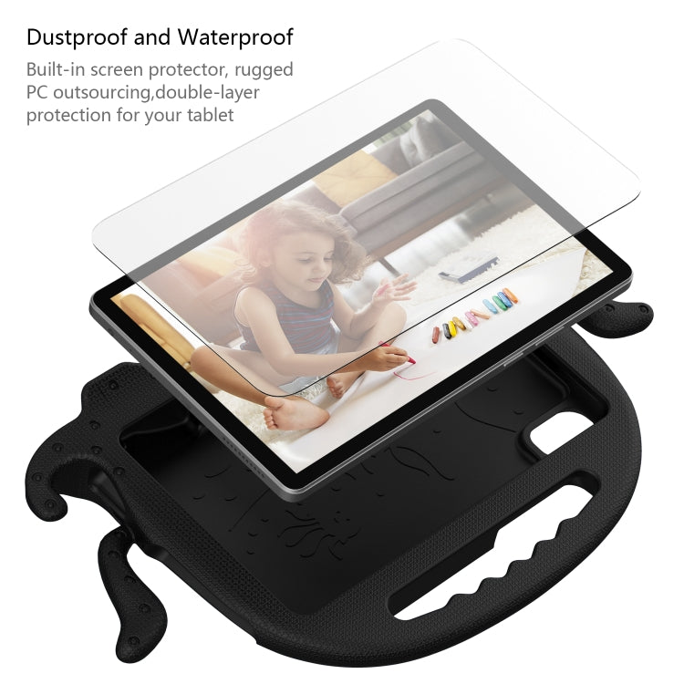For Lenovo Tab M9 2023 Octopus Style EVA Hybrid PC Shockproof Tablet Case with Strap(Black)