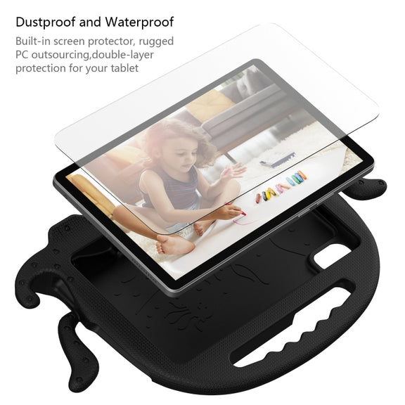 For Lenovo Tab M9 2023 Octopus Style EVA Hybrid PC Shockproof Tablet Case with Strap(Black)