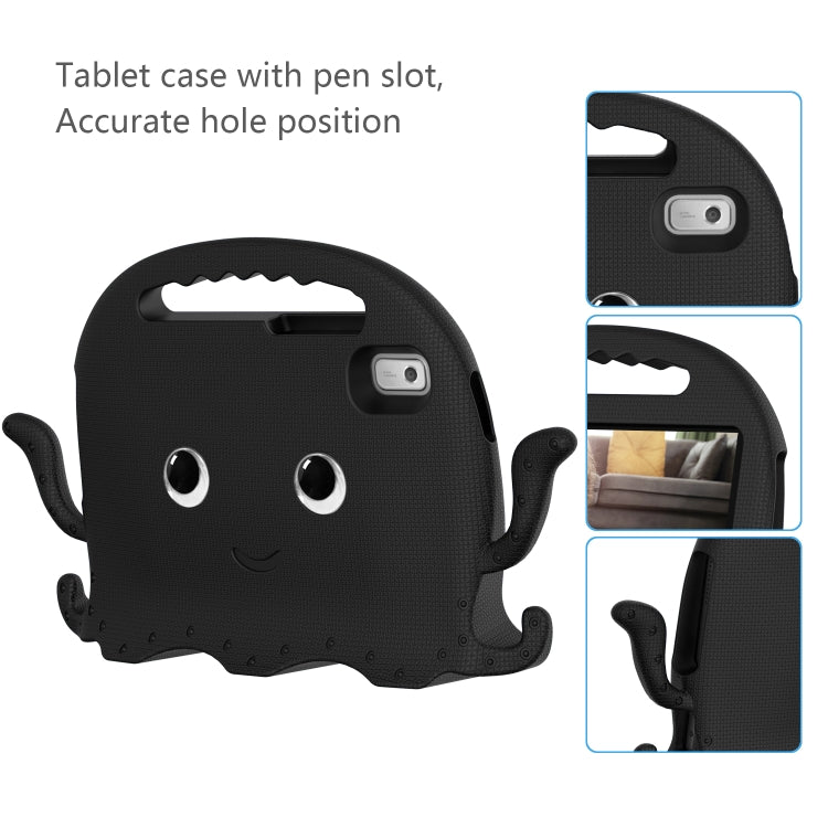 For Lenovo Tab M9 2023 Octopus Style EVA Hybrid PC Shockproof Tablet Case with Strap(Black)