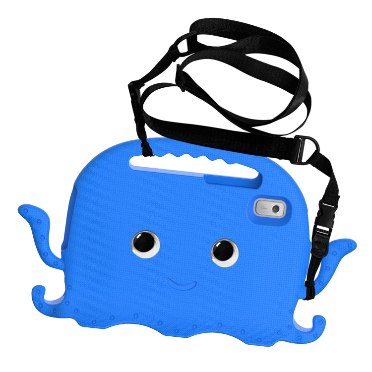 For Lenovo Tab M9 2023 Octopus Style EVA Hybrid PC Shockproof Tablet Case with Strap(Blue)