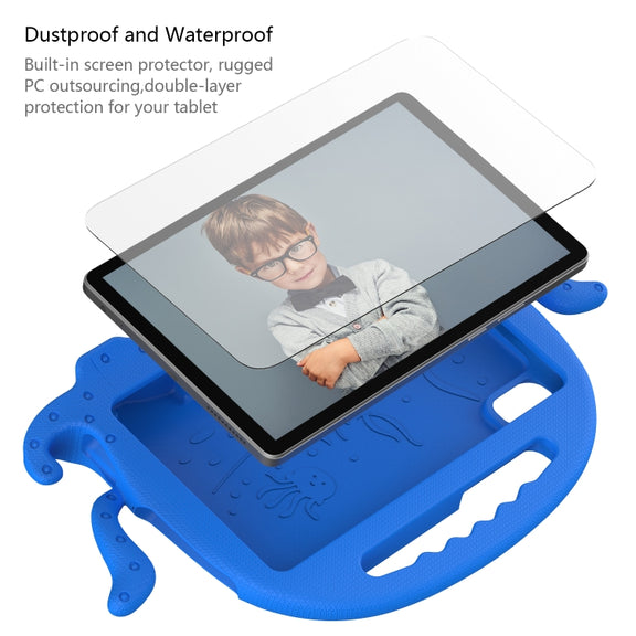 For Lenovo Tab M9 2023 Octopus Style EVA Hybrid PC Shockproof Tablet Case with Strap(Blue)