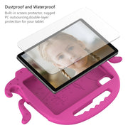 For Lenovo Tab M9 2023 Octopus Style EVA Hybrid PC Shockproof Tablet Case with Strap(Rose Red)