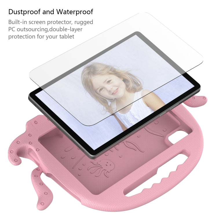 For Lenovo Tab M9 2023 Octopus Style EVA Hybrid PC Shockproof Tablet Case with Strap(Pink)