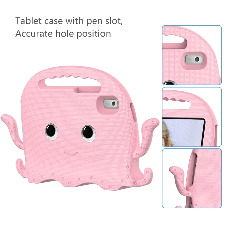 For Lenovo Tab M9 2023 Octopus Style EVA Hybrid PC Shockproof Tablet Case with Strap(Pink)