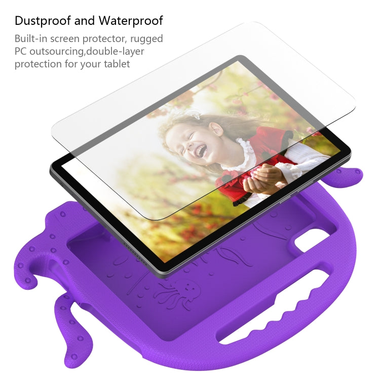 For Lenovo Tab M9 2023 Octopus Style EVA Hybrid PC Shockproof Tablet Case with Strap(Purple)