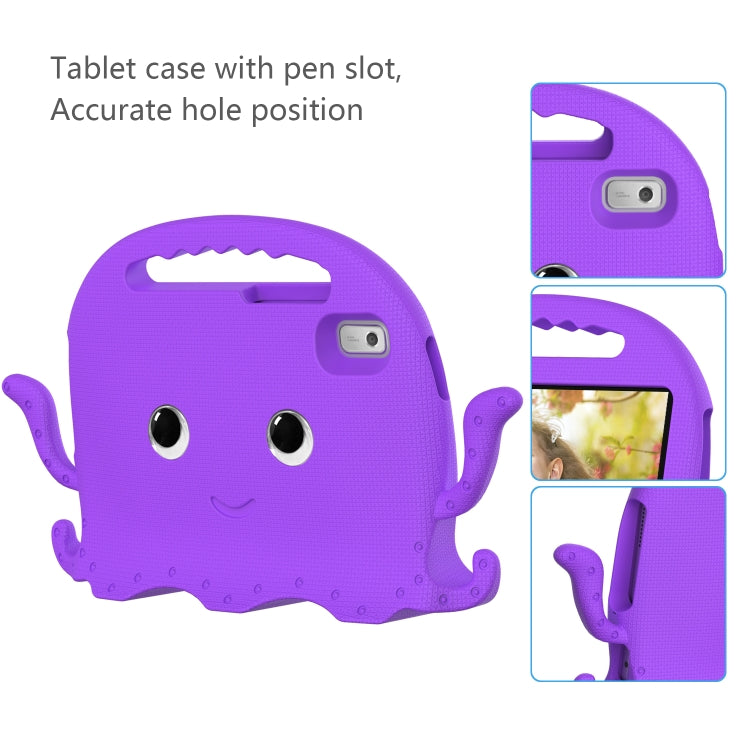 For Lenovo Tab M9 2023 Octopus Style EVA Hybrid PC Shockproof Tablet Case with Strap(Purple)