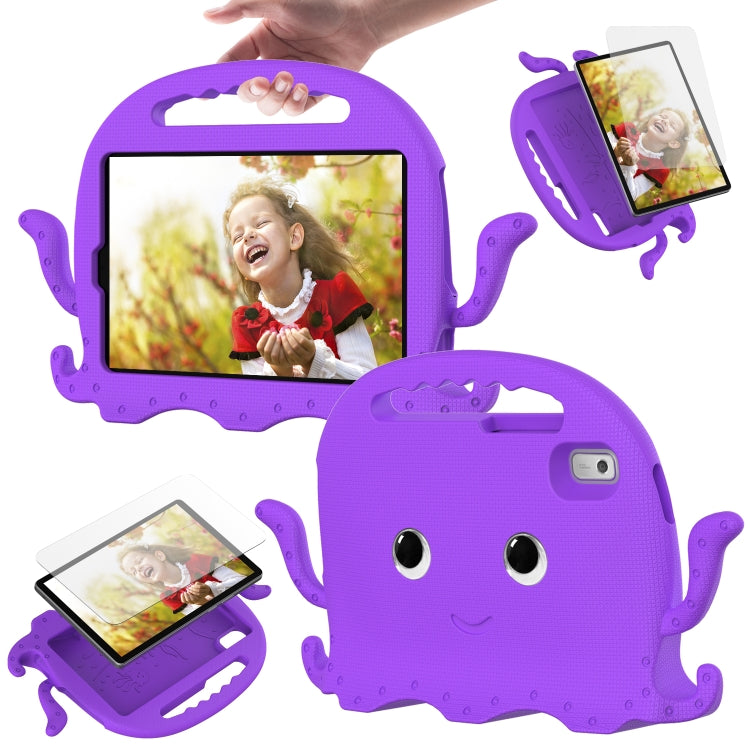 For Lenovo Tab M9 2023 Octopus Style EVA Hybrid PC Shockproof Tablet Case with Strap(Purple)