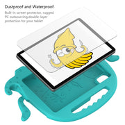 For Lenovo Tab M9 2023 Octopus Style EVA Hybrid PC Shockproof Tablet Case with Strap(Glacial Green)