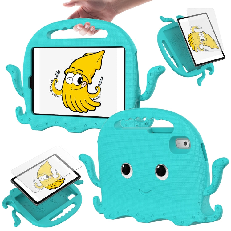 For Lenovo Tab M9 2023 Octopus Style EVA Hybrid PC Shockproof Tablet Case with Strap(Glacial Green)