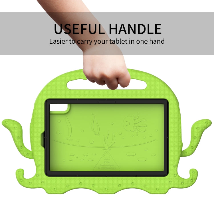 For Lenovo Tab M9 2023 Octopus Style EVA Hybrid PC Shockproof Tablet Case with Strap(Grass Green)