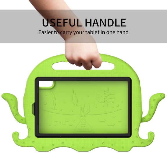 For Lenovo Tab M9 2023 Octopus Style EVA Hybrid PC Shockproof Tablet Case with Strap(Grass Green)