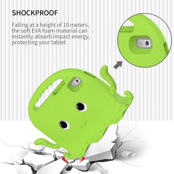 For Lenovo Tab M9 2023 Octopus Style EVA Hybrid PC Shockproof Tablet Case with Strap(Grass Green)