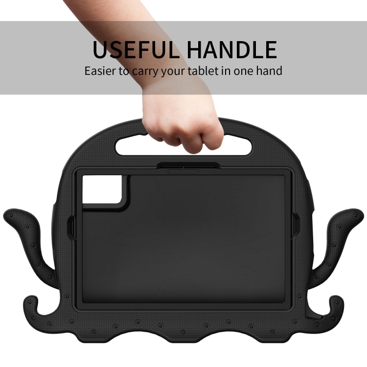 For Lenovo Tab M11 /Xiaoxin Pad 11 2024 Octopus Style EVA Hybrid PC Shockproof Tablet Case with Strap(Black)