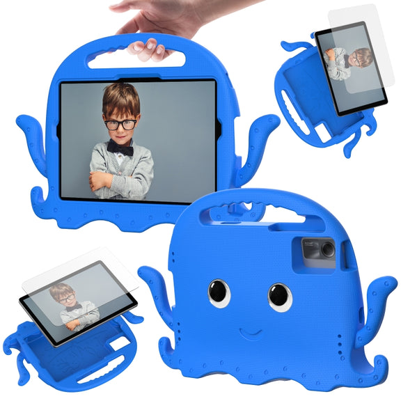 For Lenovo Tab M11 /Xiaoxin Pad 11 2024 Octopus Style EVA Hybrid PC Shockproof Tablet Case with Strap(Blue)