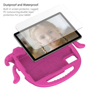 For Lenovo Tab M11 /Xiaoxin Pad 11 2024 Octopus Style EVA Hybrid PC Shockproof Tablet Case with Strap(Rose Red)