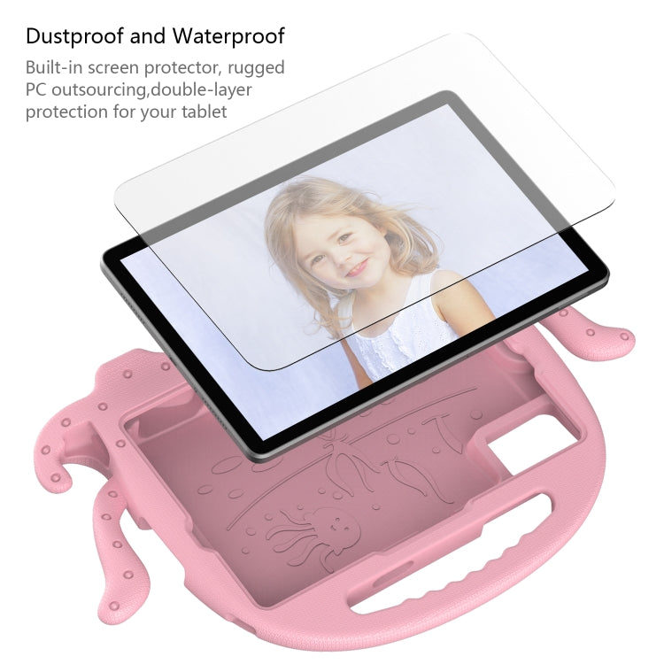 For Lenovo Tab M11 /Xiaoxin Pad 11 2024 Octopus Style EVA Hybrid PC Shockproof Tablet Case with Strap(Pink)