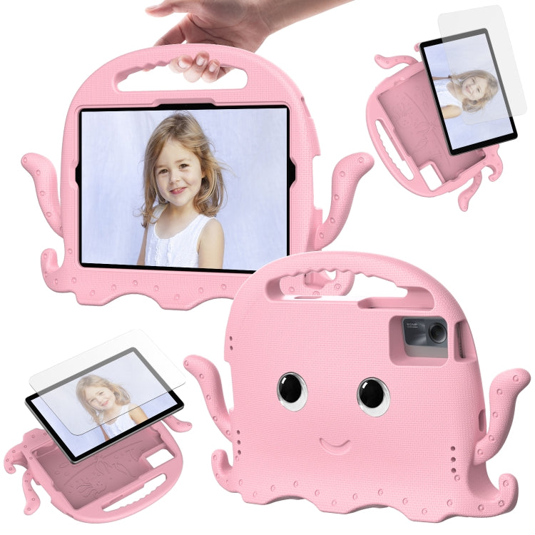 For Lenovo Tab M11 /Xiaoxin Pad 11 2024 Octopus Style EVA Hybrid PC Shockproof Tablet Case with Strap(Pink)