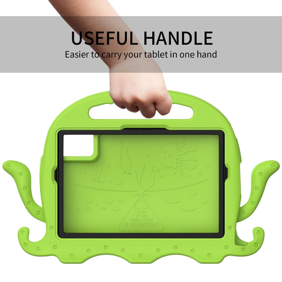 For Lenovo Tab M11 /Xiaoxin Pad 11 2024 Octopus Style EVA Hybrid PC Shockproof Tablet Case with Strap(Grass Green)