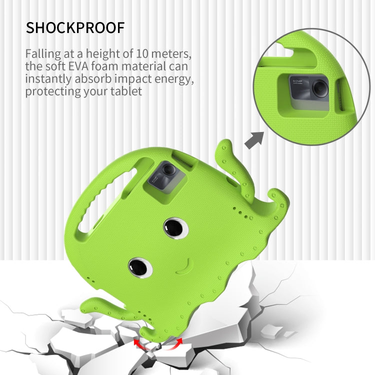 For Lenovo Tab M11 /Xiaoxin Pad 11 2024 Octopus Style EVA Hybrid PC Shockproof Tablet Case with Strap(Grass Green)