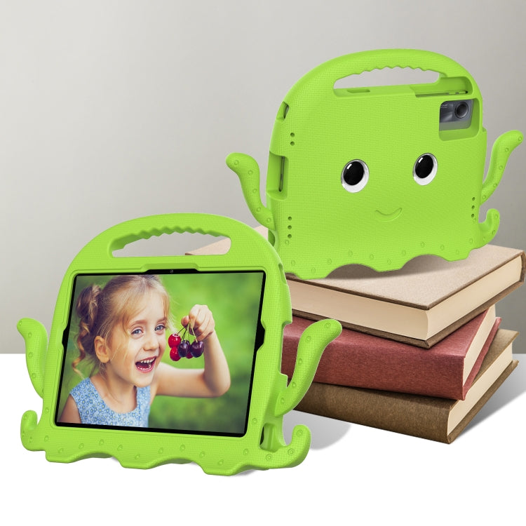 For Lenovo Tab M11 /Xiaoxin Pad 11 2024 Octopus Style EVA Hybrid PC Shockproof Tablet Case with Strap(Grass Green)