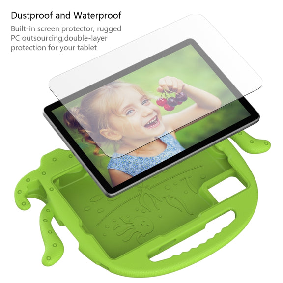 For Lenovo Tab M11 /Xiaoxin Pad 11 2024 Octopus Style EVA Hybrid PC Shockproof Tablet Case with Strap(Grass Green)