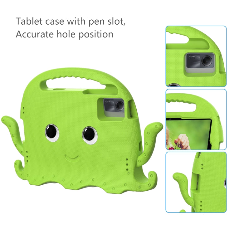 For Lenovo Tab M11 /Xiaoxin Pad 11 2024 Octopus Style EVA Hybrid PC Shockproof Tablet Case with Strap(Grass Green)