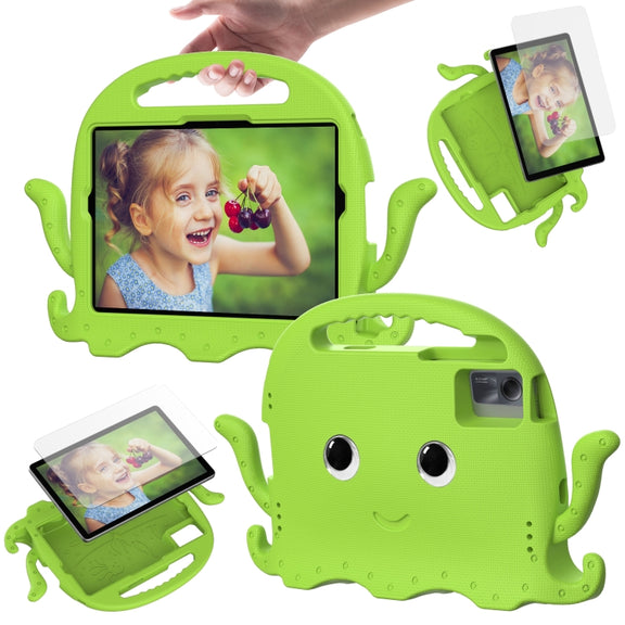 For Lenovo Tab M11 /Xiaoxin Pad 11 2024 Octopus Style EVA Hybrid PC Shockproof Tablet Case with Strap(Grass Green)