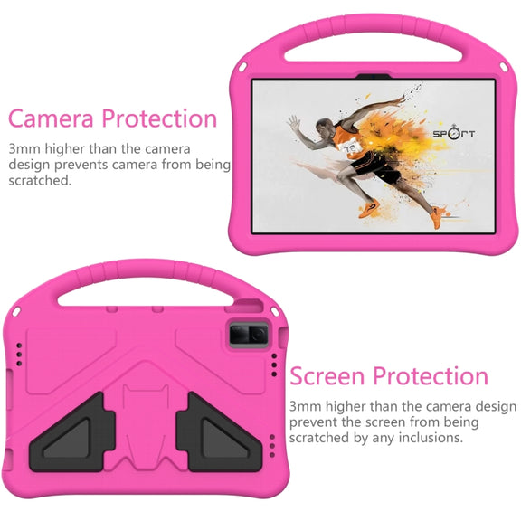 For TCL Tab 11 EVA Shockproof Tablet Case with Holder(Rose Red)