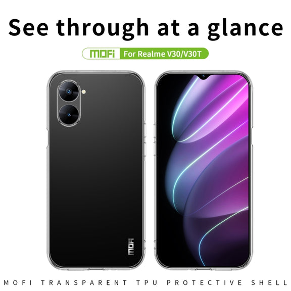 For Realme V30 / V30T MOFI Ming Series Ultra-thin TPU Phone Case(Transparent)
