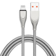 ENKAY ENK-CB131 USB to 8 Pin Carbon Steel Hose Spring 2.4A Fast Charging Data Cable, Length:1m(Silver) - Normal Style Cable by ENKAY | Online Shopping South Africa | PMC TechLife | Buy Now Pay Later Mobicred