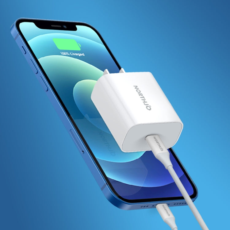 NORTHJO NOPD2000 PD 20W USB-C / Type-C Single Port Fast Wall Charger, Plug Type:US Plug(White)